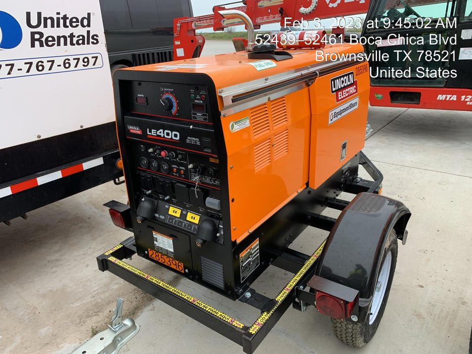 2022 Lincoln Electric LE400 Kubota V1505, Trlr, Cable Rack, Light Kit, ES Decals, T3