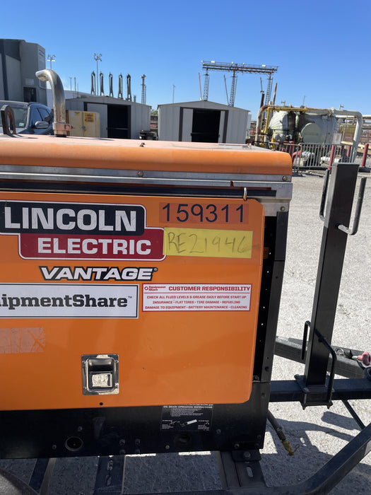 2021 Lincoln Electric Vantage 322 Vantage 322 Ready Pak 3 w/ Decals, ORANGE (includes trailer, cable rack, fender light kit) NO Telematics