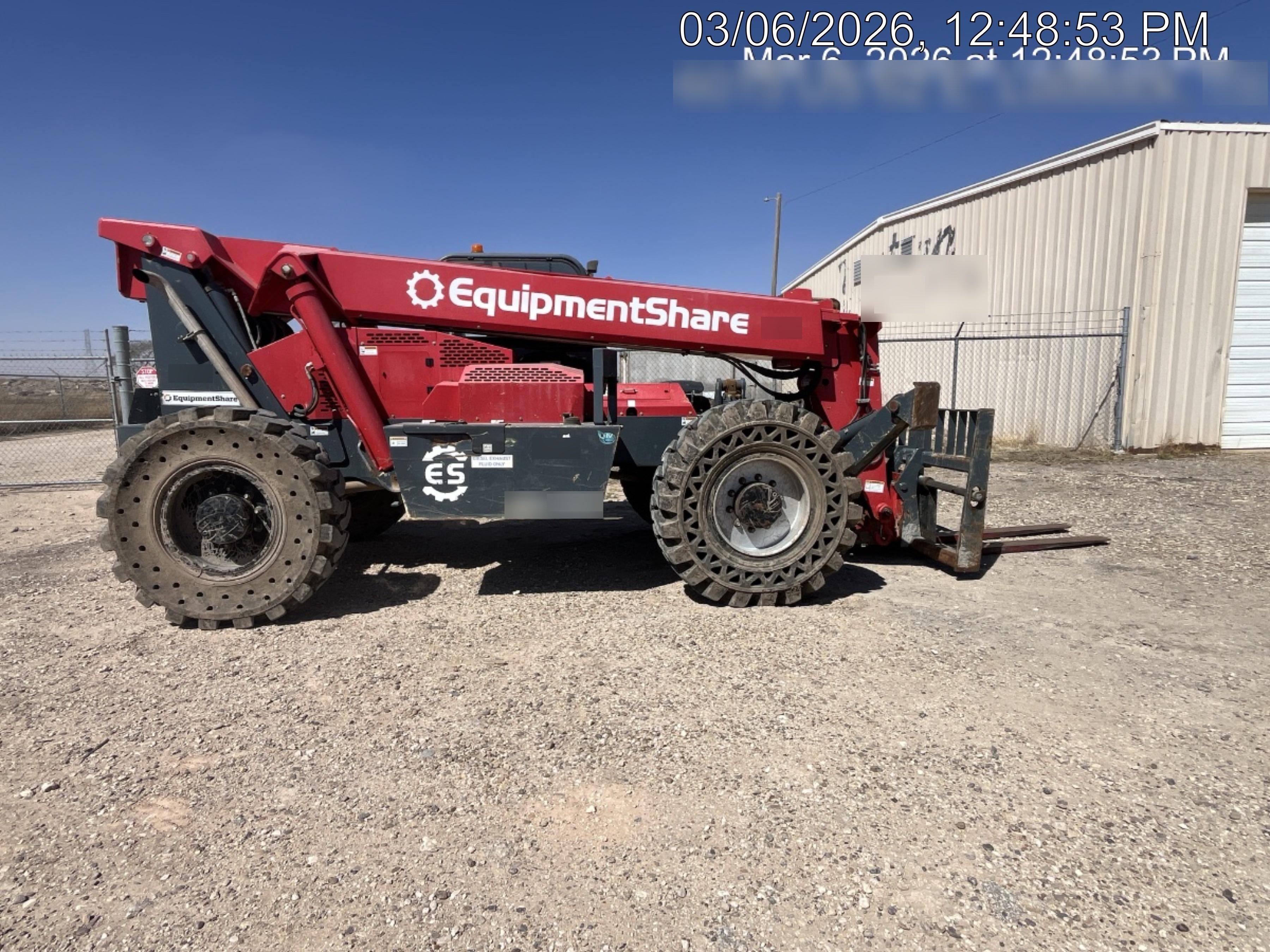 2019 Manitou 12042 MTA12042 - Canopy, Worklights/Strobe, Beacon, 66" Carriage, 60" Forks, Solid Tires, Lift Hook, Aux Hydraulics