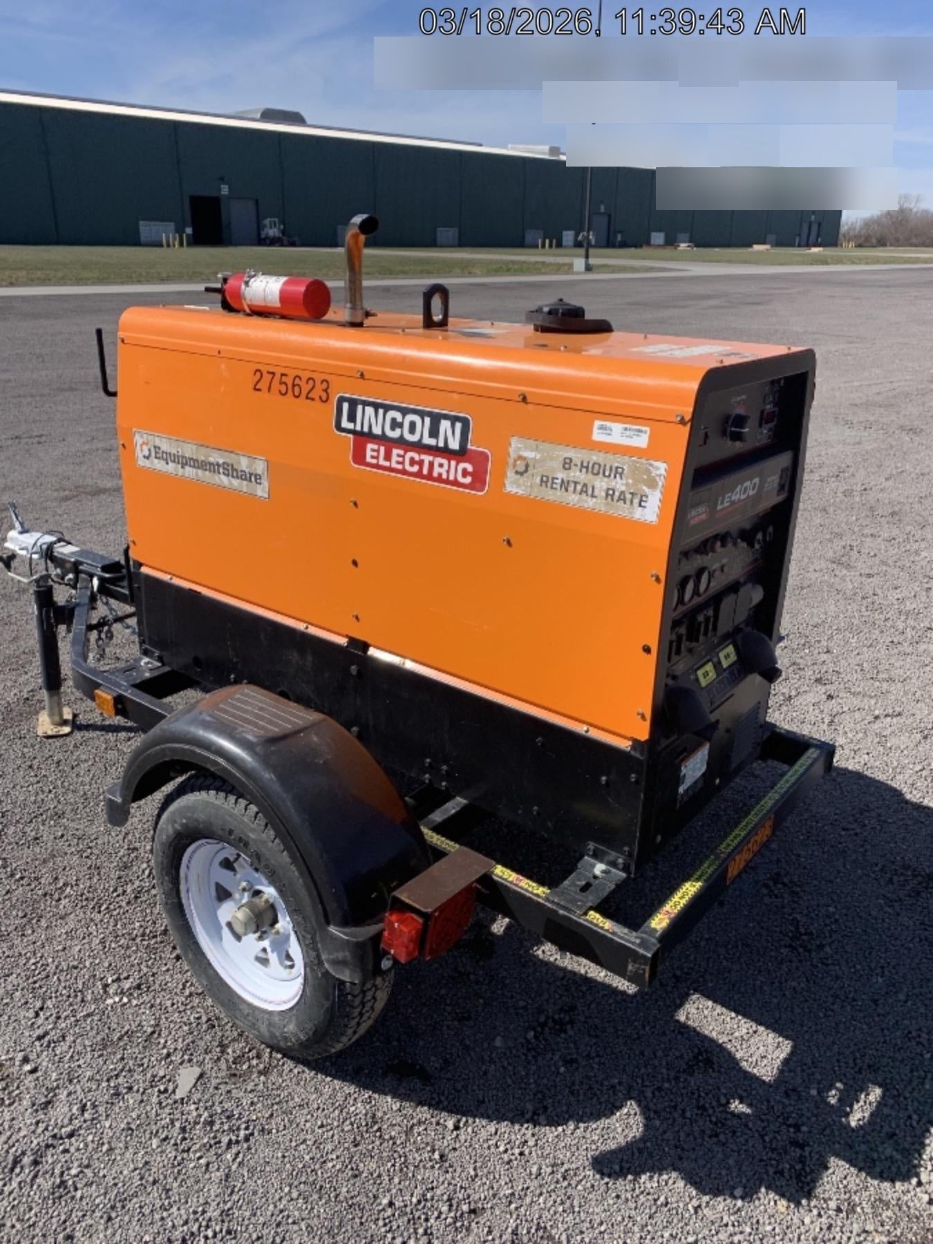 2022 Lincoln Electric LE400 Kubota V1505, Trlr, Cable Rack, Light Kit, ES Decals, T3