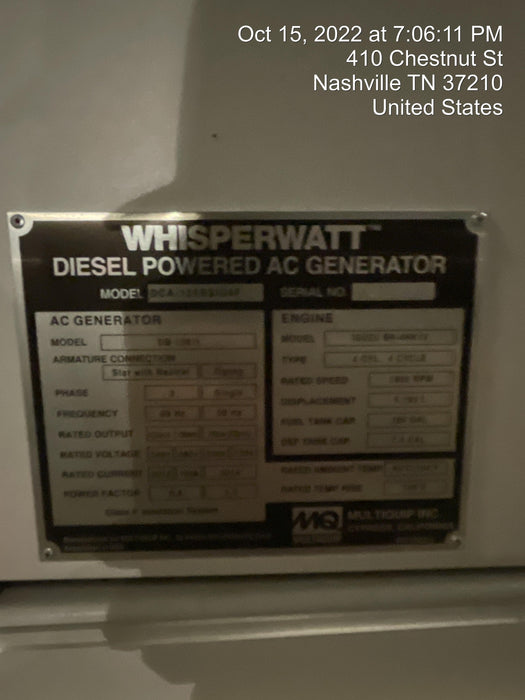 2022 MULTIQUIP DCA125