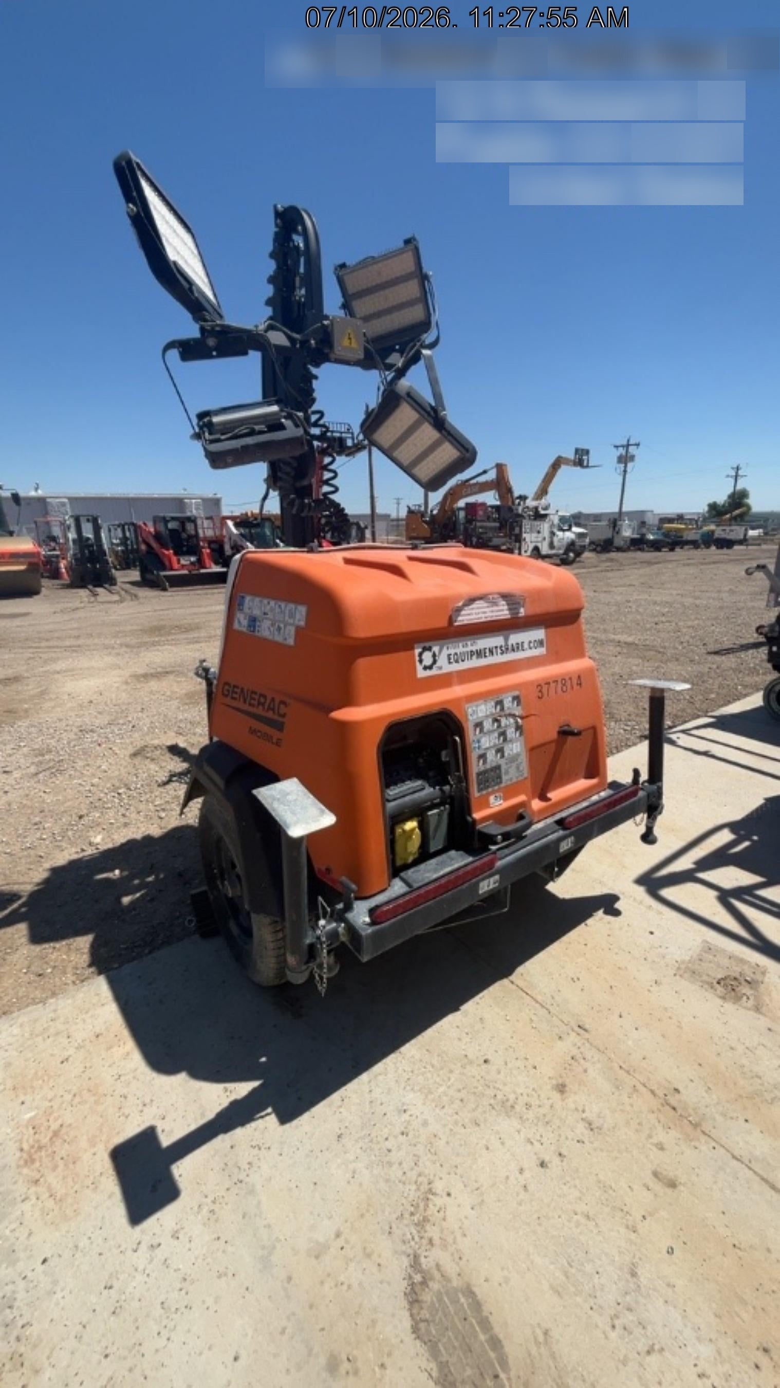 2023 Generac MLT2 Diesel, Flex Switch 120V Input, Powerzone Controller, 
(4) 320W LED Lights, 4kW Generator, 39.9 Gal Fuel Tank, 2" Ball, T3