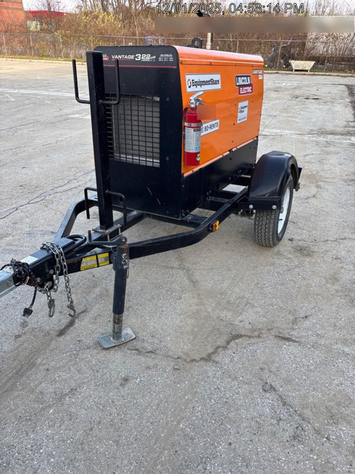 2021 Lincoln Electric Vantage 322 Vantage 322 Ready Pak 3 w/ Decals, ORANGE (includes trailer, cable rack, fender light kit) NO Telematics