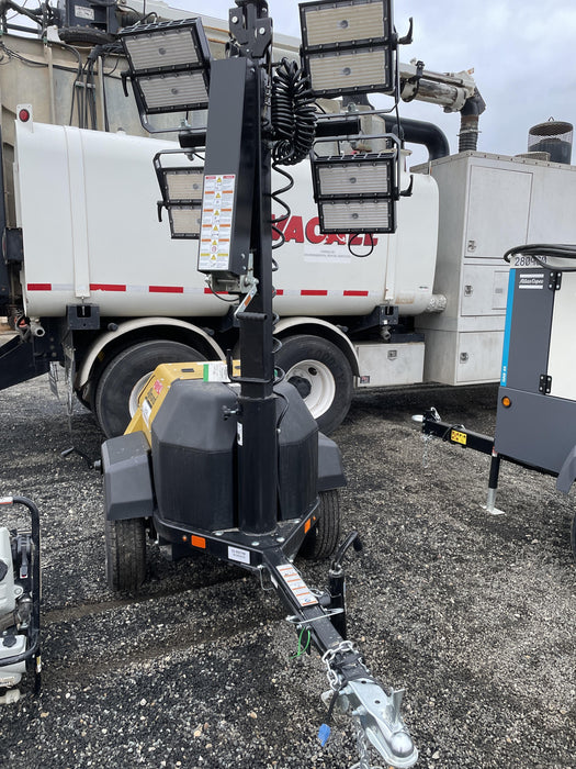 2022 Allmand NLV3GR (4) LED Light Fixture 350W, 23' Vertical Mast, 3kW Prime, Towable, ES Decals, T3