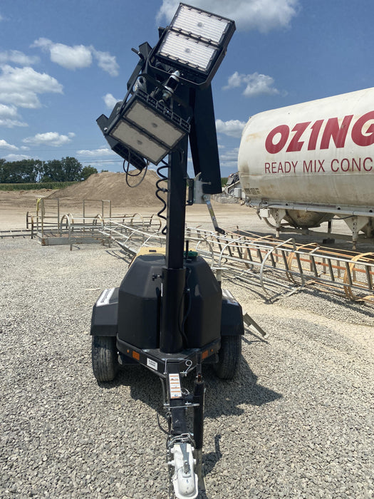 2022 Allmand NLV3GR (4) LED Light Fixture 350W, 23' Vertical Mast, 3kW Prime, Towable, Deep Sea L401, Leveling Jacks, Yanmar T4F 5.8hp