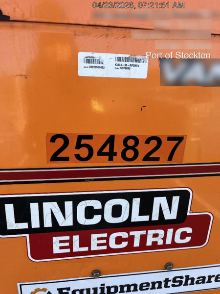 2022 Lincoln Electric Vantage 549X Crosslink Technology, Trailer Mounted, ES Decals, T3