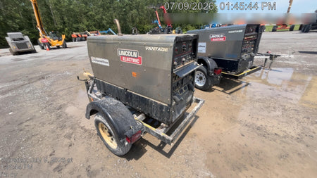 2019 Lincoln Electric Vantage 322 Ready-Pak 3, Two Wheel Trailer, Fender and Light Kit, Cable Rack
