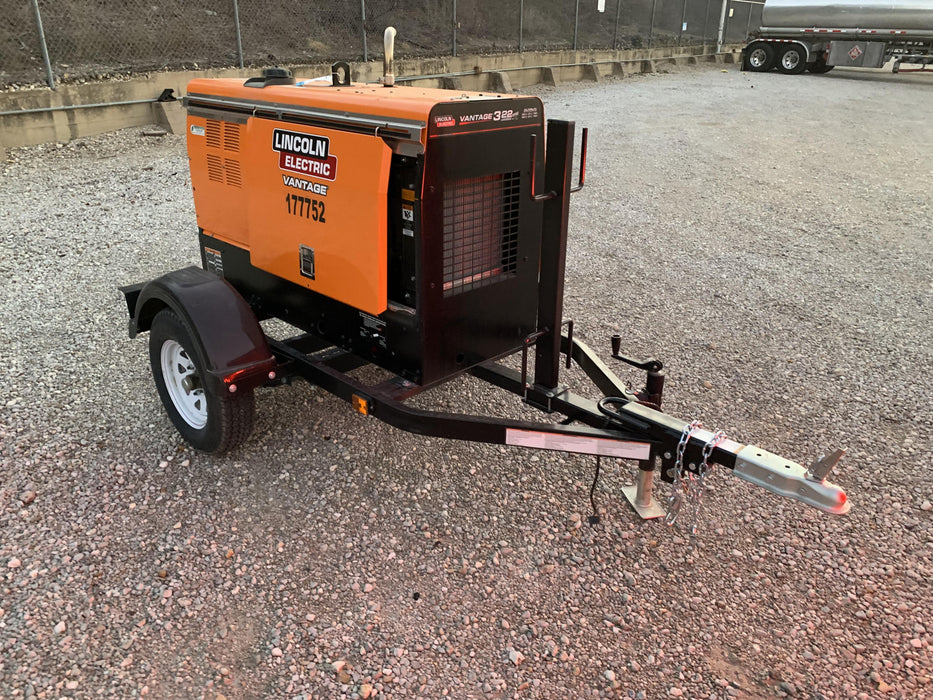 2021 Lincoln Electric Vantage 322 Vantage 322 Ready Pak 3 w/ Decals, ORANGE (includes trailer, cable rack, fender light kit) NO Telematics