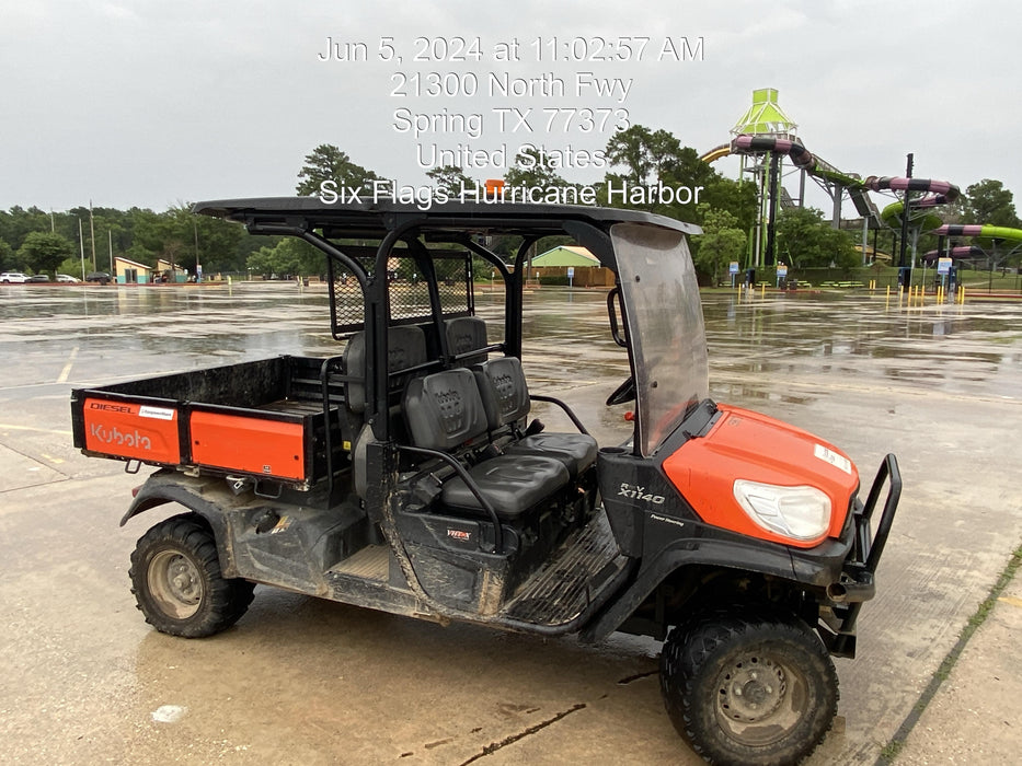 2021 Kubota RTV-X1140W-H Plastic Canopy, Windshield Acrylic Clear, LED Strobe Light, Wire Harness Kit, Back up Alarm