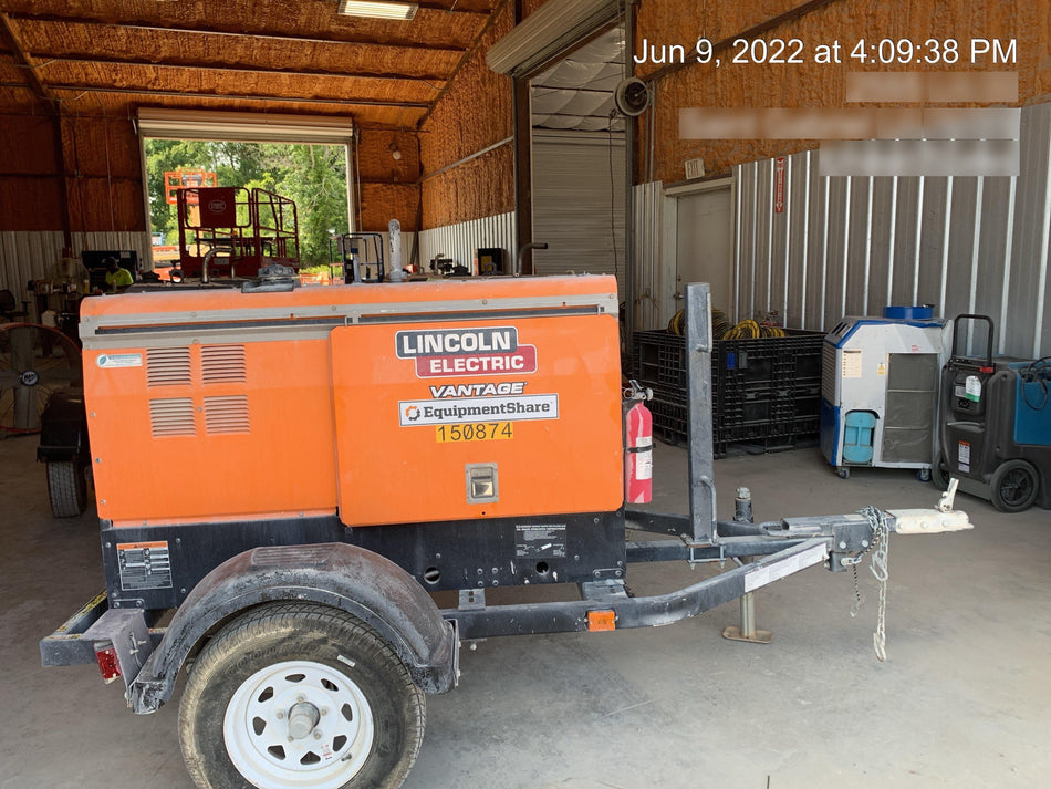 2021 Lincoln Electric Vantage 322 Vantage 322 Ready Pak 3 w/ Telematics & Decals, ORANGE (includes trailer, cable rack, fender light kit)