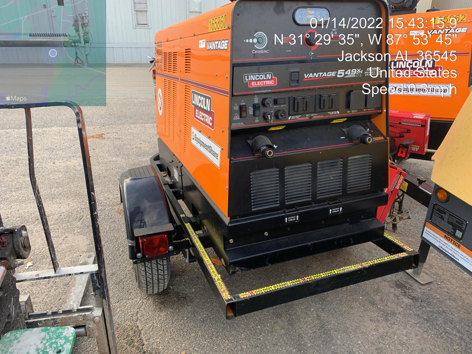 2021 Lincoln Electric Vantage 549X Ready Pak 3, ORANGE (includes trailer, cable rack, fender light kit)