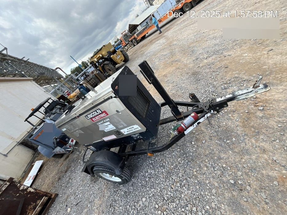 2019 Lincoln Electric Vantage 322 Lincoln Vantage 322 Welder w/Trailer, Light Kit, Cable Rack