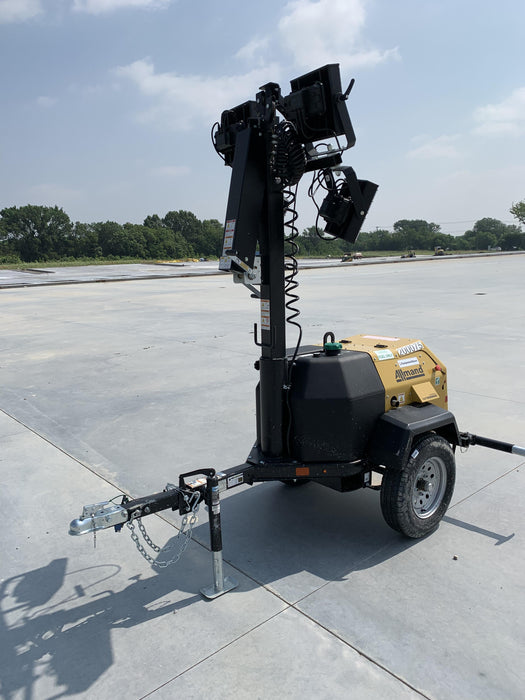 2022 Allmand NLV3GR (4) LED Light Fixture 350W, 23' Vertical Mast, 3kW Prime, Towable, Deep Sea L401, Leveling Jacks, Yanmar T4F 5.8hp