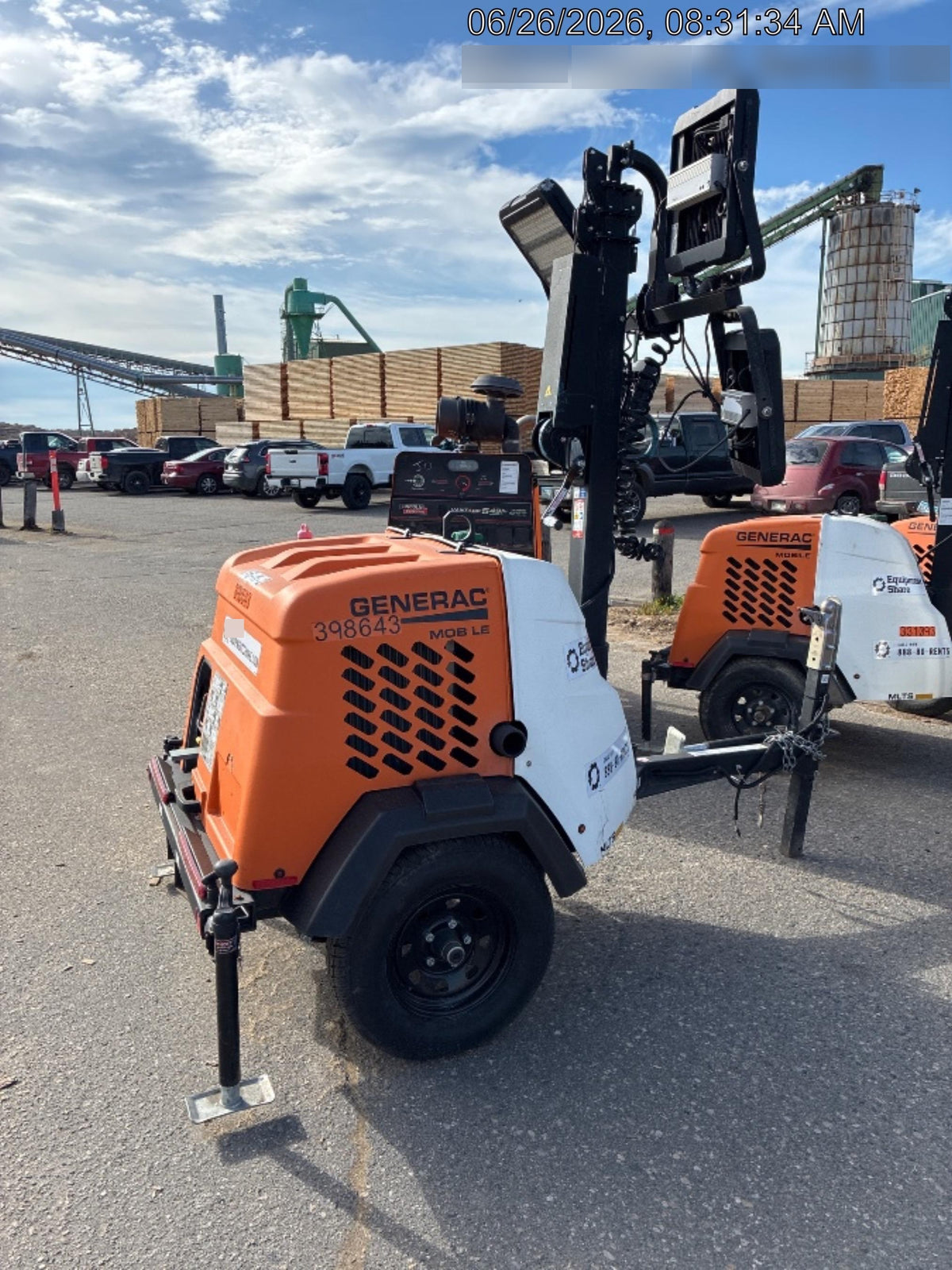 2024 Generac MLT2 Diesel, Flex Switch 120V Input, Powerzone Controller, 
(4) 320W LED Lights, 4kW Generator, 39.9 Gal Fuel Tank, 2" Ball, T3
