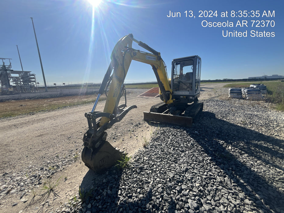 2019 Wacker Neuson EZ53 Wacker Neuson EZ53 Enclosed Cab, Rubber Tracks, Long Dipperstick, T4, VDS, Hydraulic Thumb