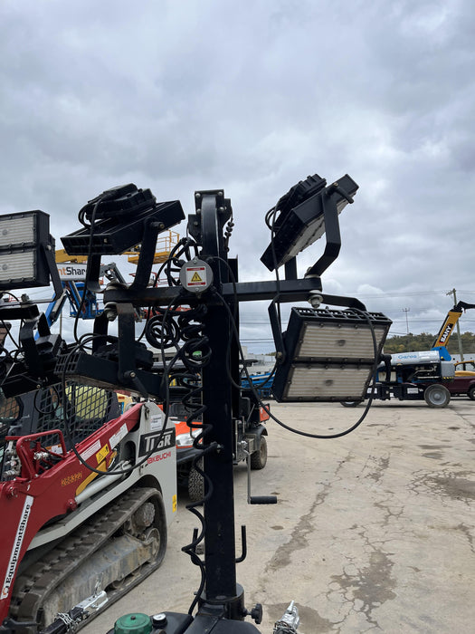 2021 Allmand NLV3GR (4) LED Light Fixture 350W, 23' Vertical Mast, 3kW Prime, Towable, Deep Sea L401, Leveling Jacks, Yanmar T4F 5.8hp