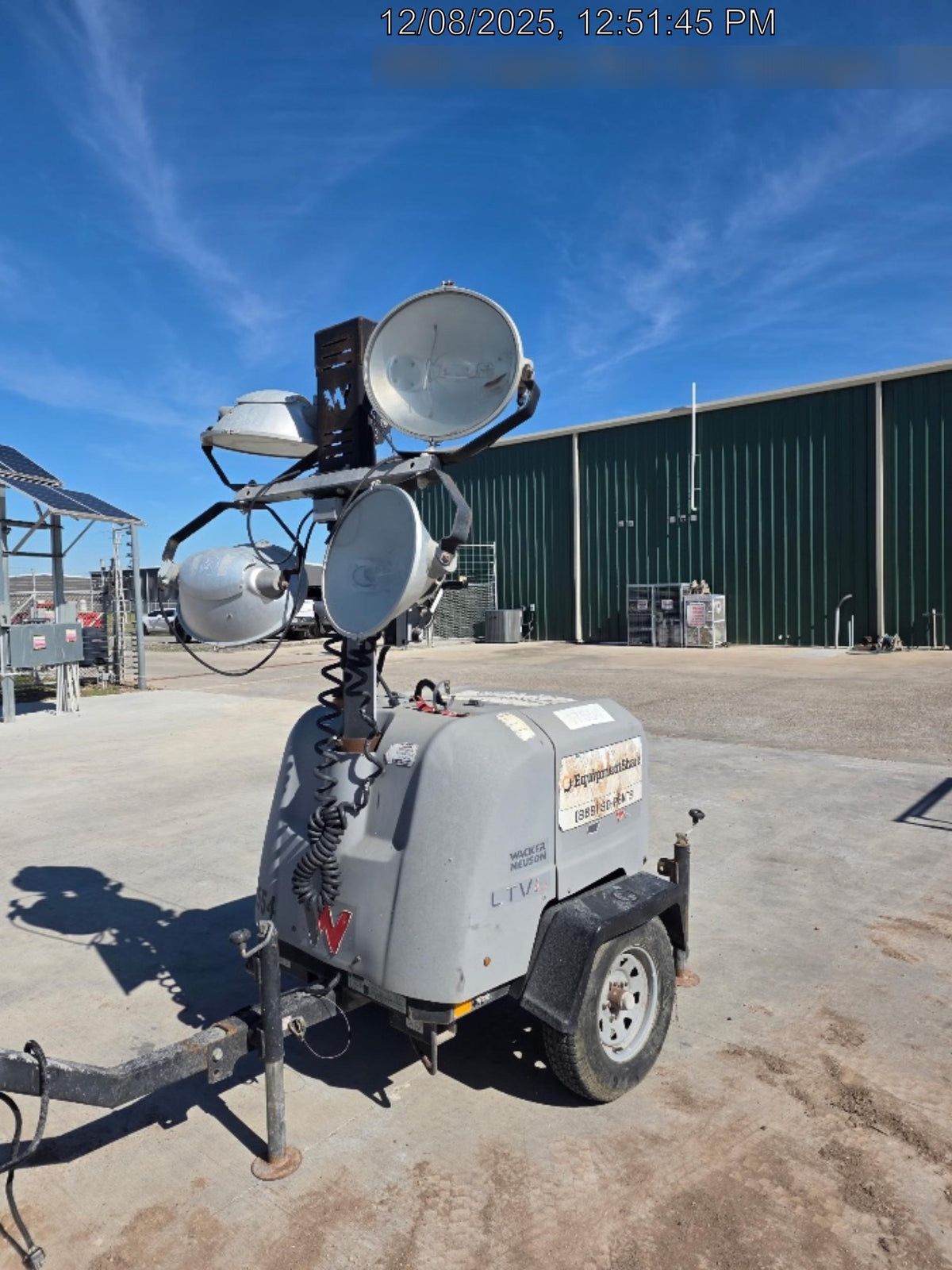 2018 Wacker Neuson LTV6K-MH Wacker Neuson LTV6K Mobile Light Tower w/Fuel Level Sensor Installed, Trailer VIN 5XFLV0416JM004545