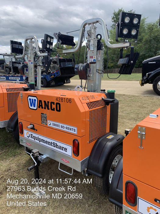 2024 Wanco WLTT-4MM4K Diesel, Deep Sea Controller, Shore Power Plug, Auto Start, (4) 350W LED Floodlights, 4kW Generator, 60 Gal Fuel Tank, 2" Ball, T3