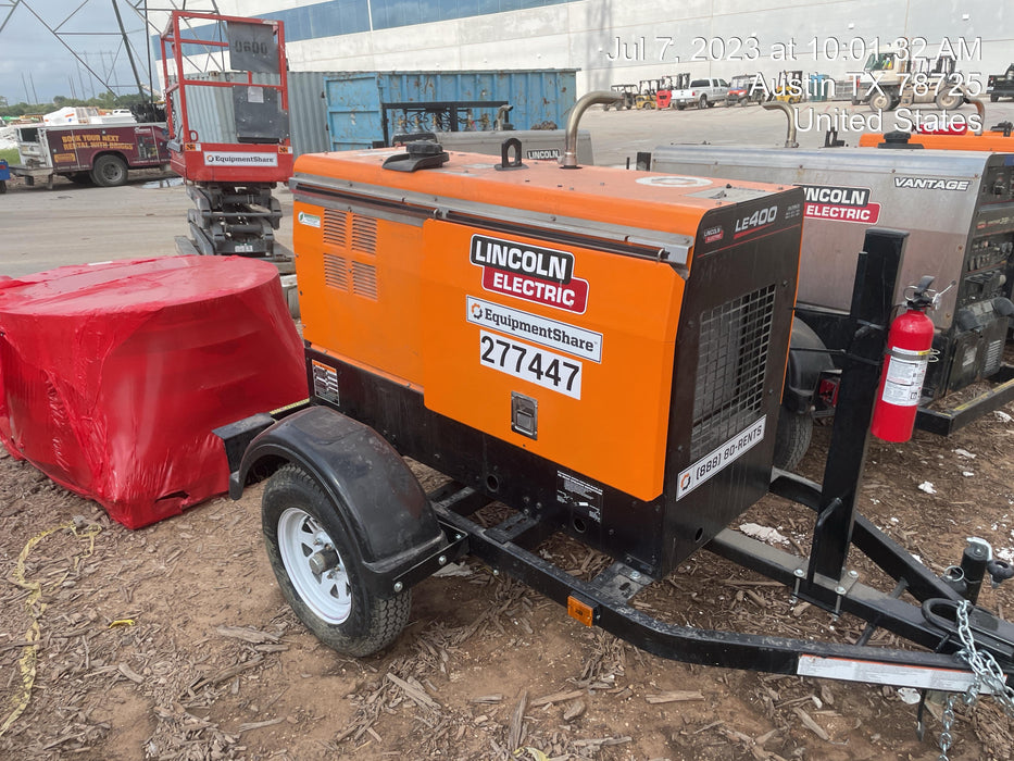 2022 Lincoln Electric LE400 Kubota V1505, Trlr, Cable Rack, Light Kit, ES Decals, T3