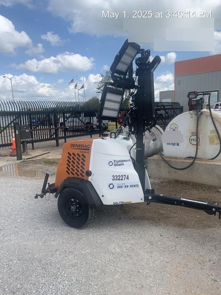 2023 Generac MLT2 Diesel, Flex Switch 120V Input, Powerzone Controller, (4) 320W LED Lights, 4kW Generator, 39.9 Gal Fuel Tank, 2" Ball, T3
