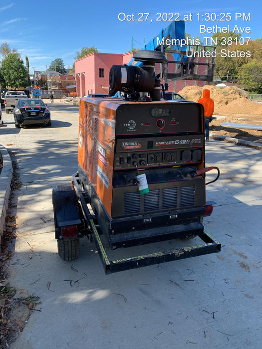 2021 Lincoln Electric Vantage 549X Ready Pak 3, ORANGE (includes trailer, cable rack, fender light kit)