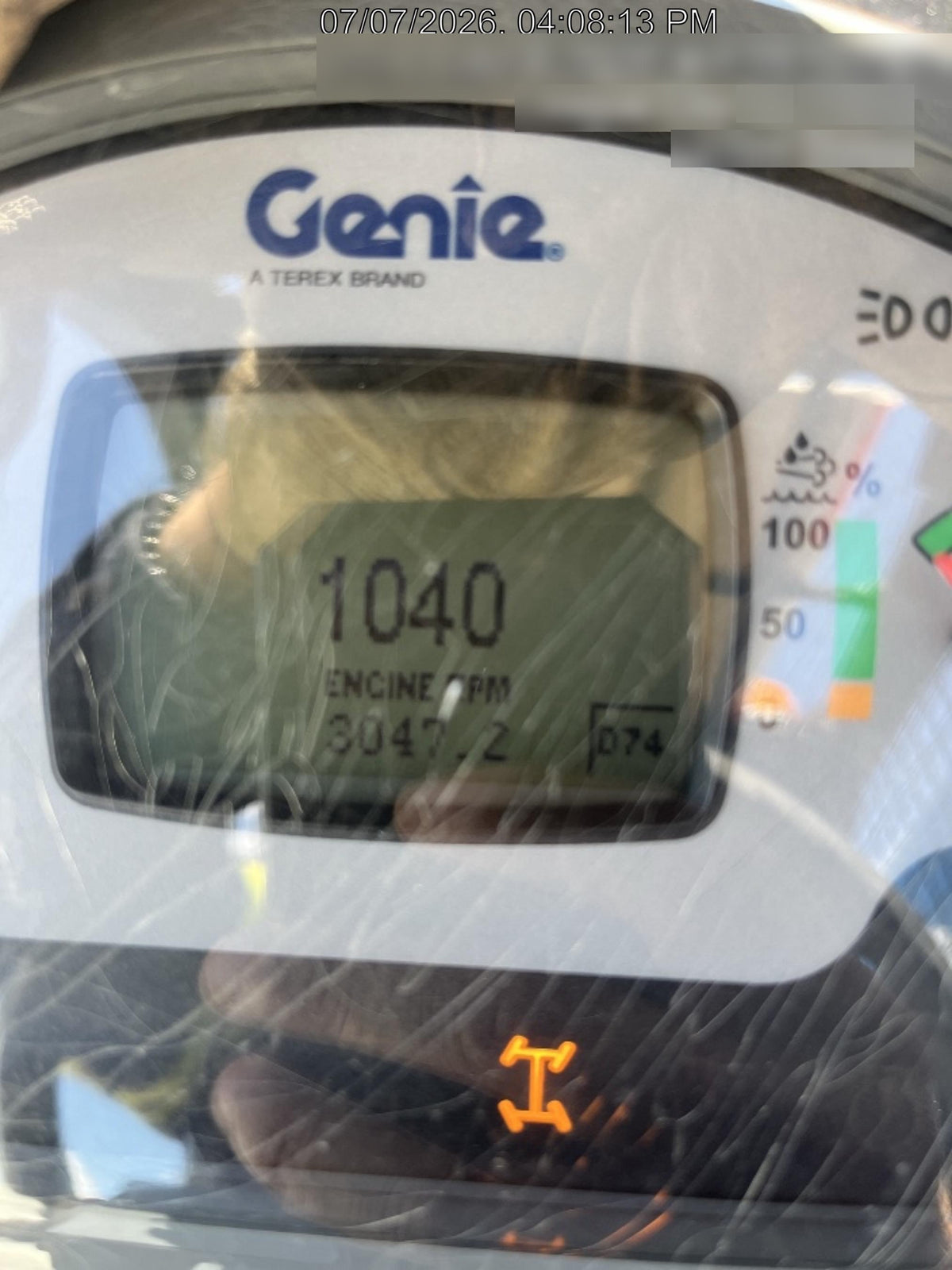 2017 Genie GTH-844 Diesel Engine, Solid Tires, 60" Carriage, Open ROPS