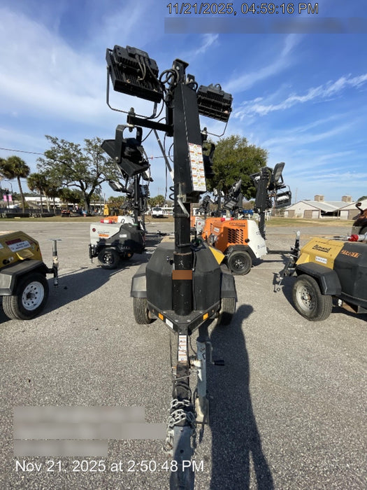 2022 Allmand NLV3GR (4) LED Light Fixture 350W, 23' Vertical Mast, 3kW Prime, Towable