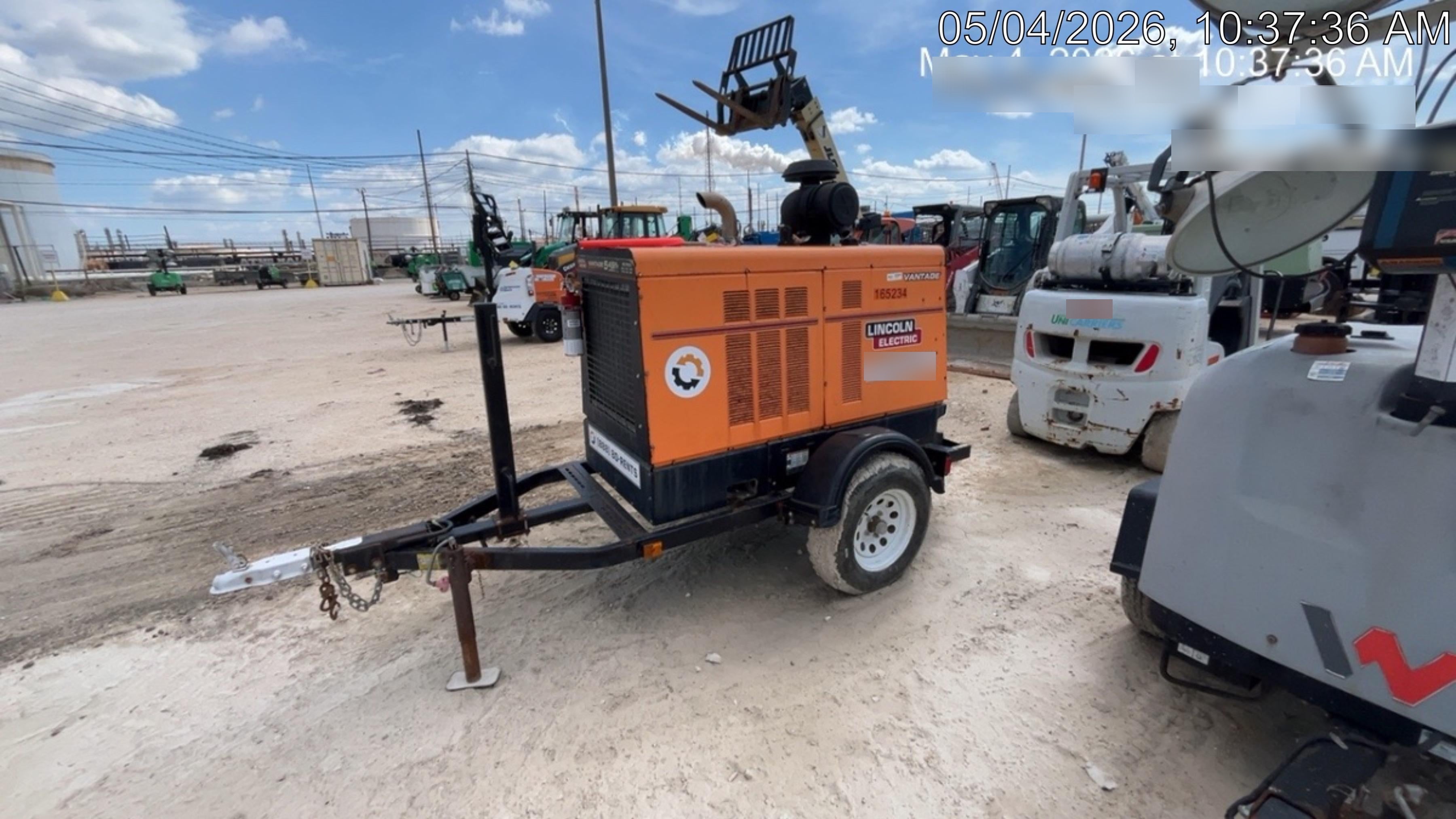 2021 Lincoln Electric Vantage 549X Ready Pak 3, ORANGE (includes trailer, cable rack, fender light kit)
