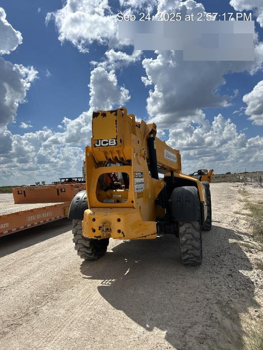 2019 JCB 512-56 109 HP w/CAB/HVAC, Beacon, Aux Hydraulics, Worklights, Solid Tires, 60" Carriage/Forks