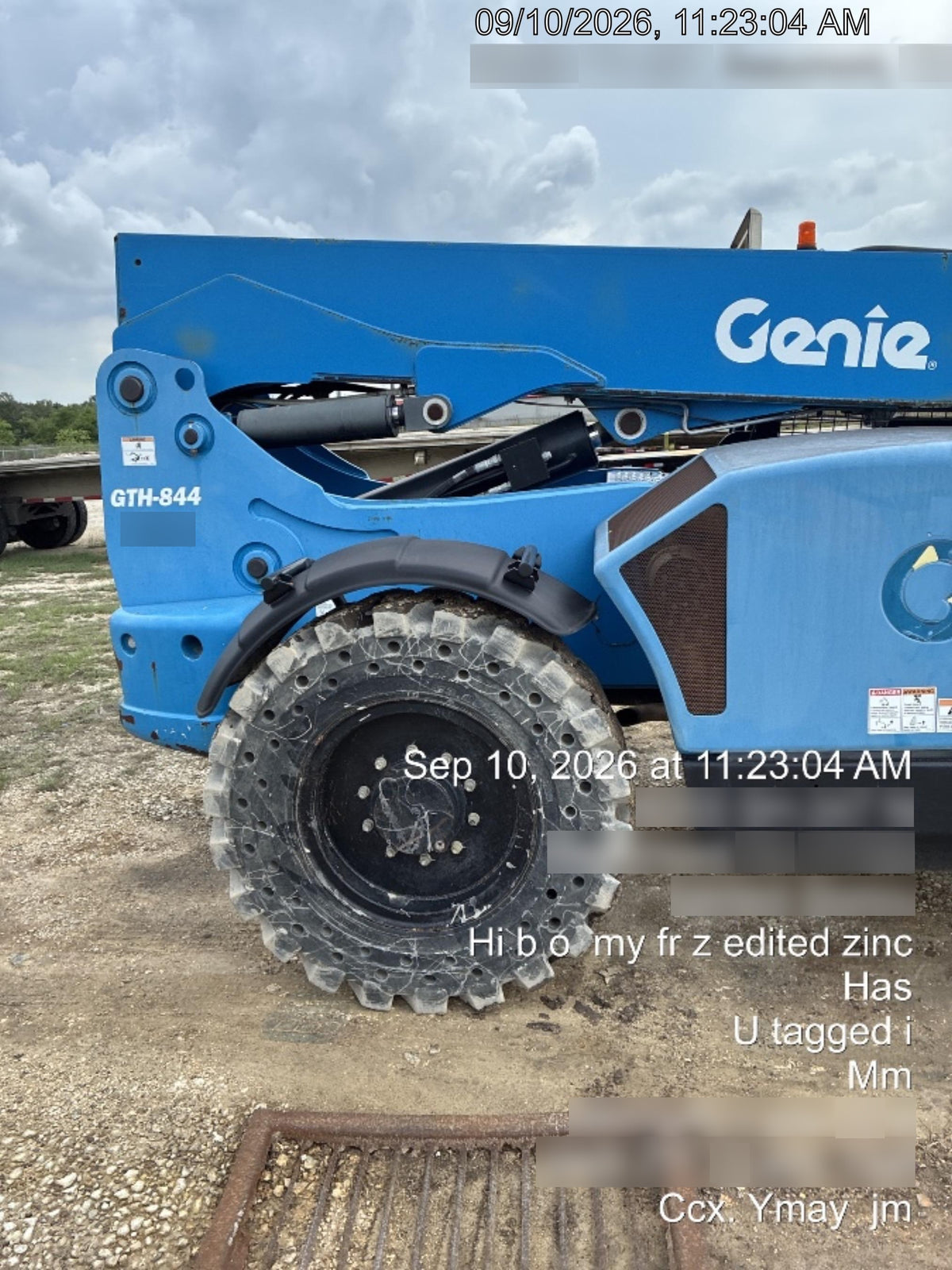 2018 Genie GTH-844 Genie GTH-844 w/ROPS, Work Lights, Solid Tires, RH Cab Mesh, Beacon, 60" Carriage and Forks