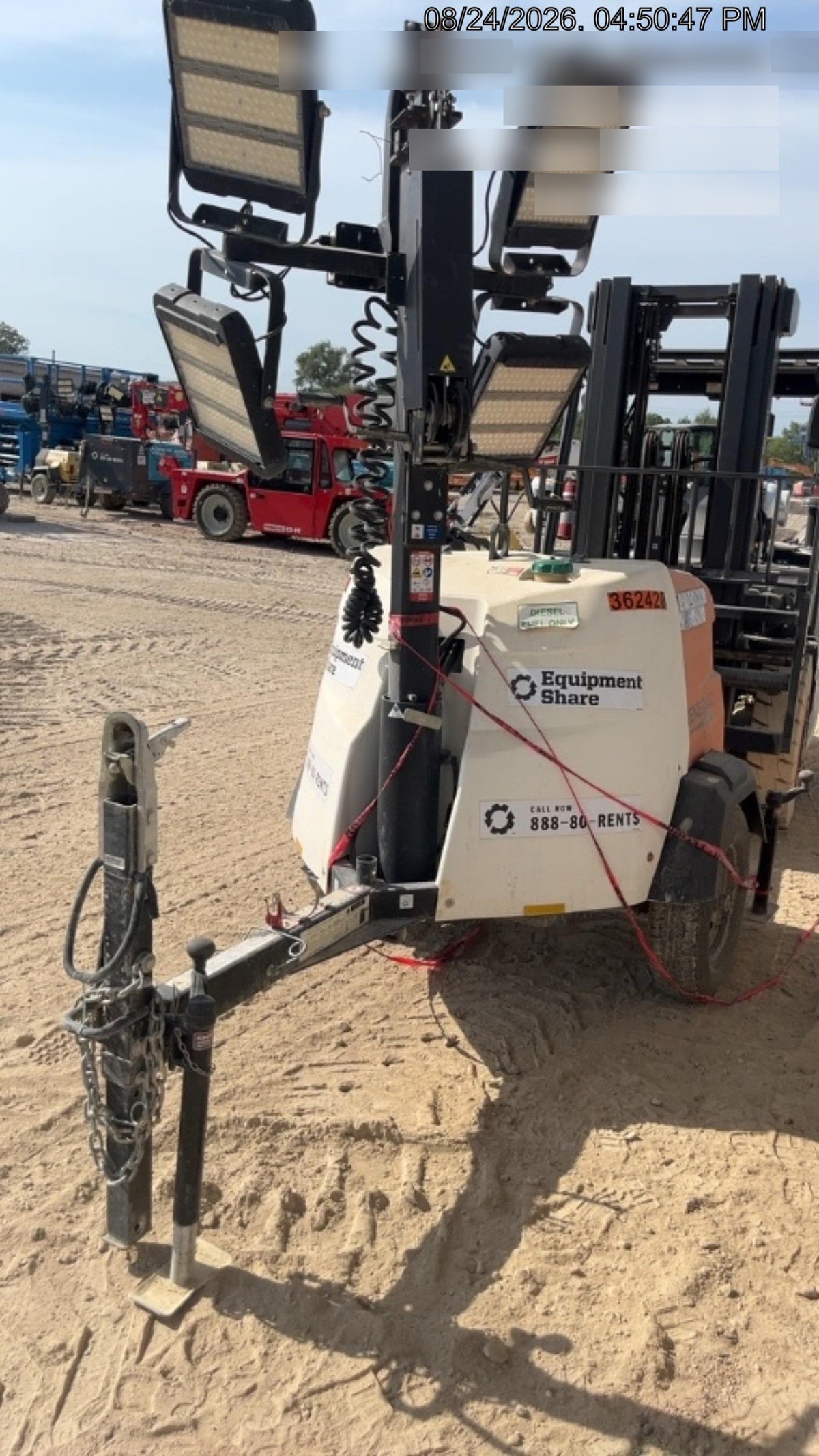 2023 Generac MLT2 Diesel, Flex Switch 120V Input, Powerzone Controller, 
(4) 320W LED Lights, 4kW Generator, 39.9 Gal Fuel Tank, 2" Ball, T3