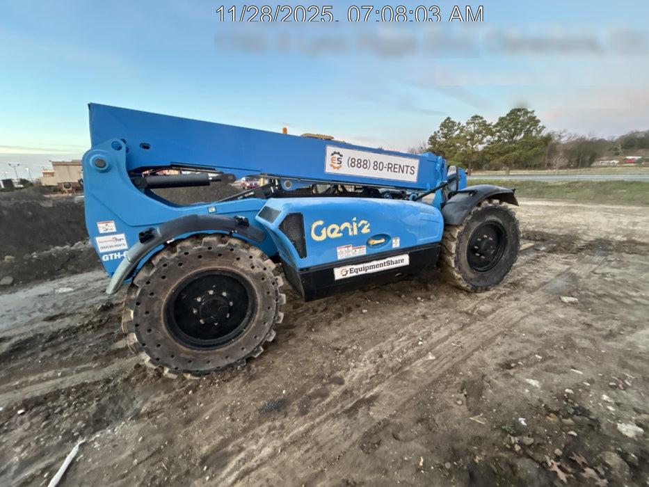 2019 Genie GTH-636 Canopy, Solid RT Tires, LED Work Lights, Beacon 60" QA Carriage, 48" Forks