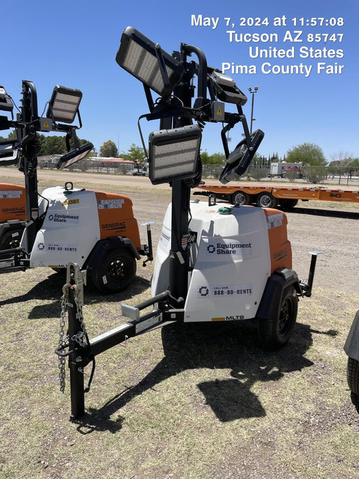 2024 Generac MLT2 Diesel, Flex Switch 120V Input, Powerzone Controller, 
(4) 320W LED Lights, 4kW Generator, 39.9 Gal Fuel Tank, 2" Ball, T3