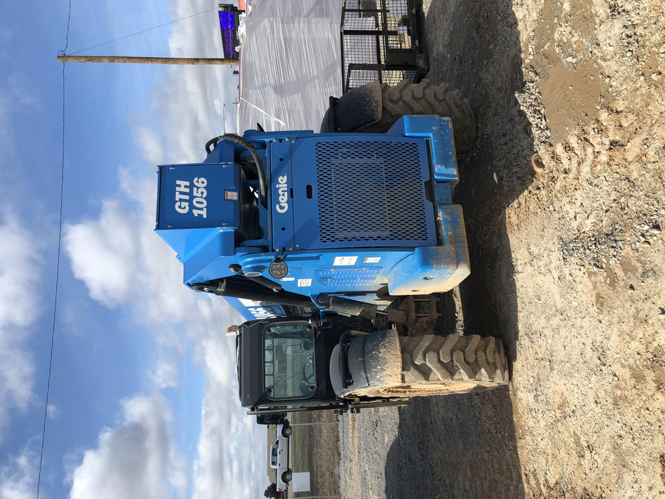 2019 Genie GTH-1056 Cab/Heat/AC, FF Tires, LED Work Lights, Beacon 60" QA Carriage, 60" Forks