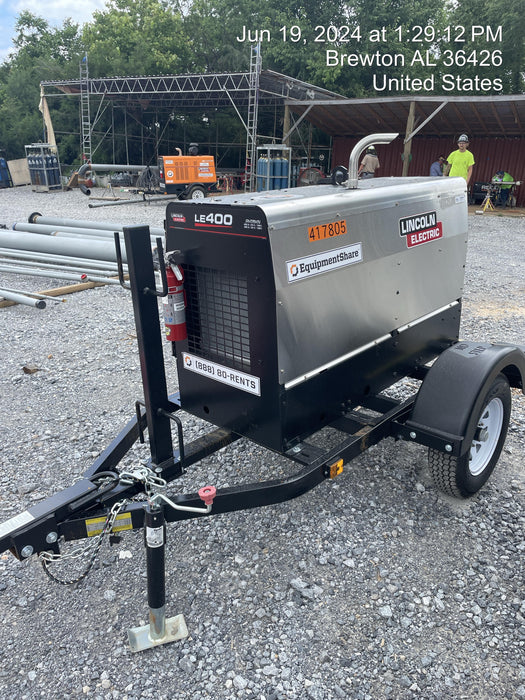 2024 Lincoln Electric LE400 Kubota V1505, Trlr, Cable Rack, Light Kit, ES Decals, T3