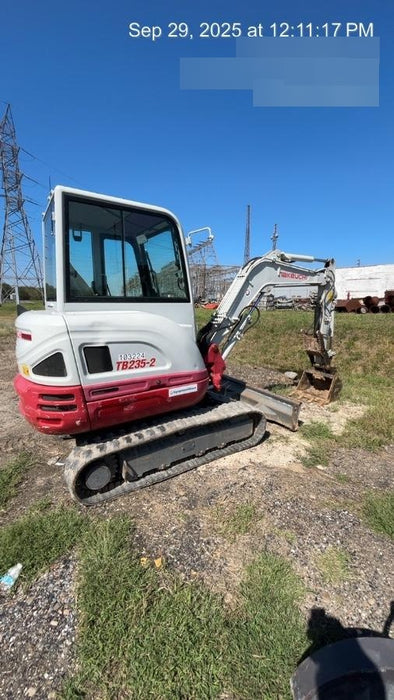 2020 Takeuchi TB235-2CR Cab/Heat/Air, Rubber Tracks, Manual TAG QC