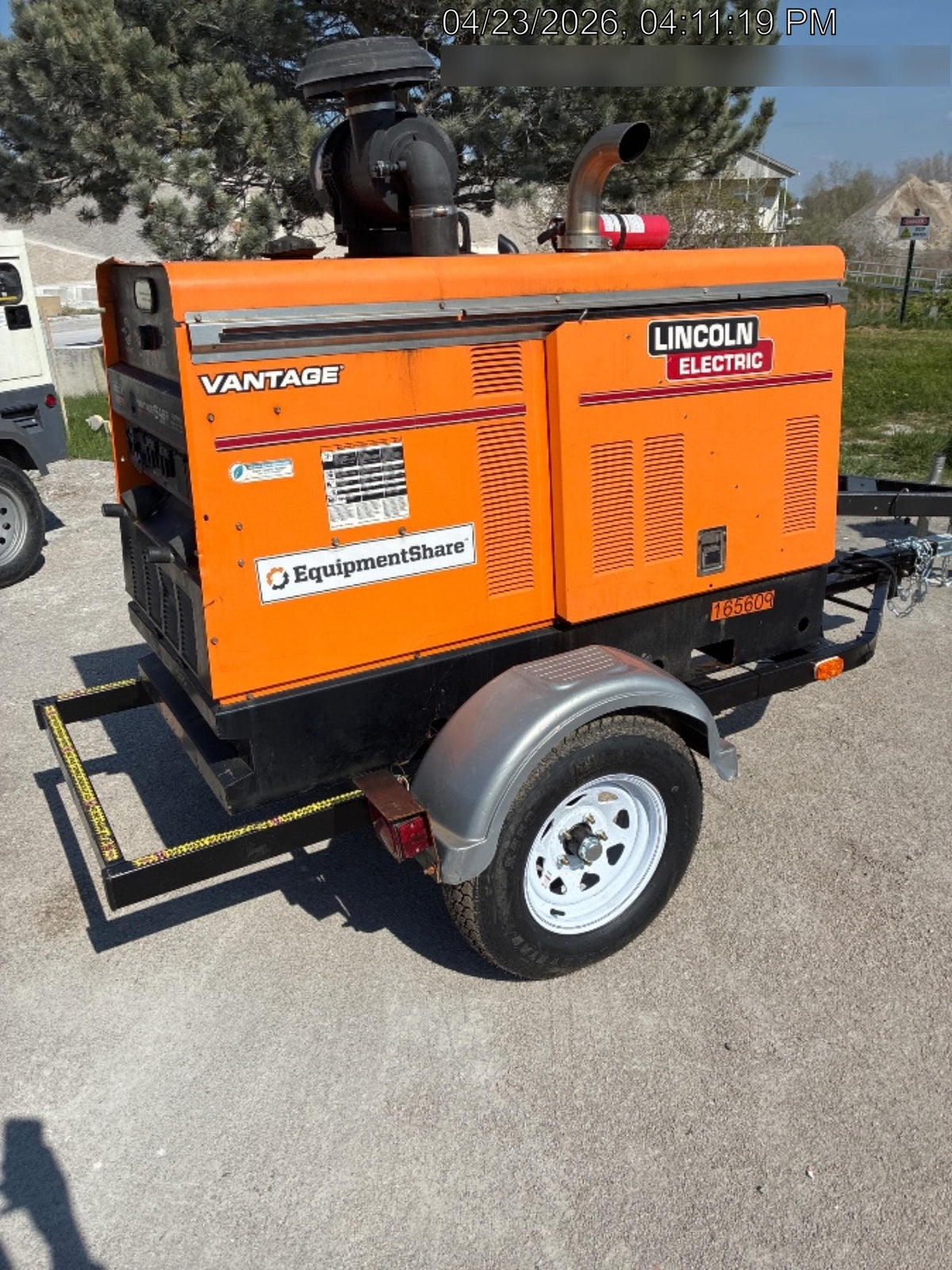 2021 Lincoln Electric Vantage 549X Ready Pak 3, ORANGE (includes trailer, cable rack, fender light kit)