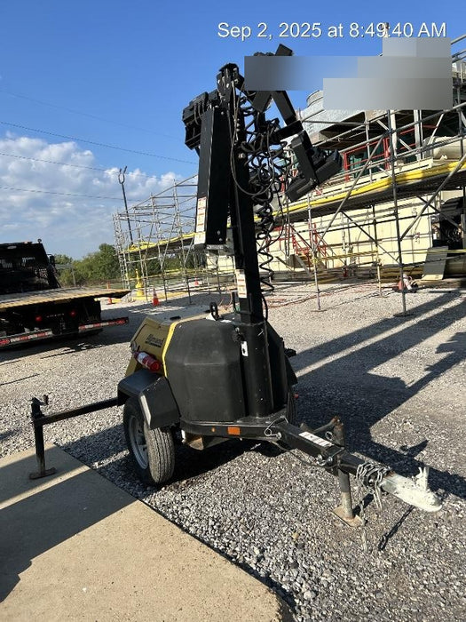 2022 Allmand NLV3GR (4) LED Light Fixture 350W, 23' Vertical Mast, 3kW Prime, Towable, Deep Sea L401, Leveling Jacks, Yanmar T4F 5.8hp