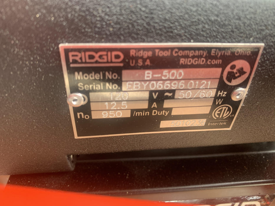 2021 RIDGID B-500