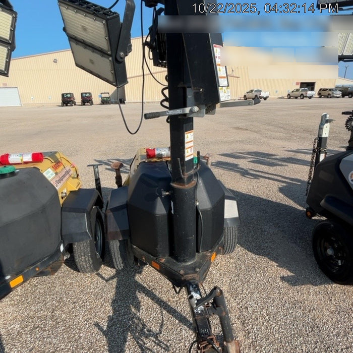 2022 Allmand NLV3GR (4) LED Light Fixture 350W, 23' Vertical Mast, 3kW Prime, Towable, Deep Sea L401, Leveling Jacks, Yanmar T4F 5.8hp