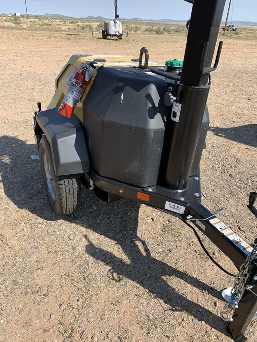 2022 Allmand NLV3GR (4) LED Light Fixture 350W, 23' Vertical Mast, 3kW Prime, Towable, ES Decals, T3