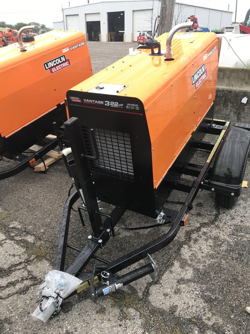 2021 Lincoln Electric Vantage 322 Vantage 322 Ready Pak 3 w/ Decals, ORANGE (includes trailer, cable rack, fender light kit) NO Telematics