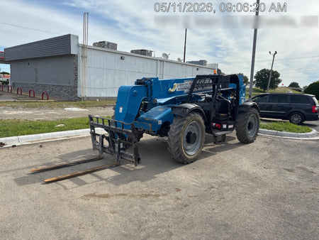 2019 Genie GTH-844 Canopy, Solid RT Tires, LED Work Lights, Beacon 60" QA Carriage, 48" Forks