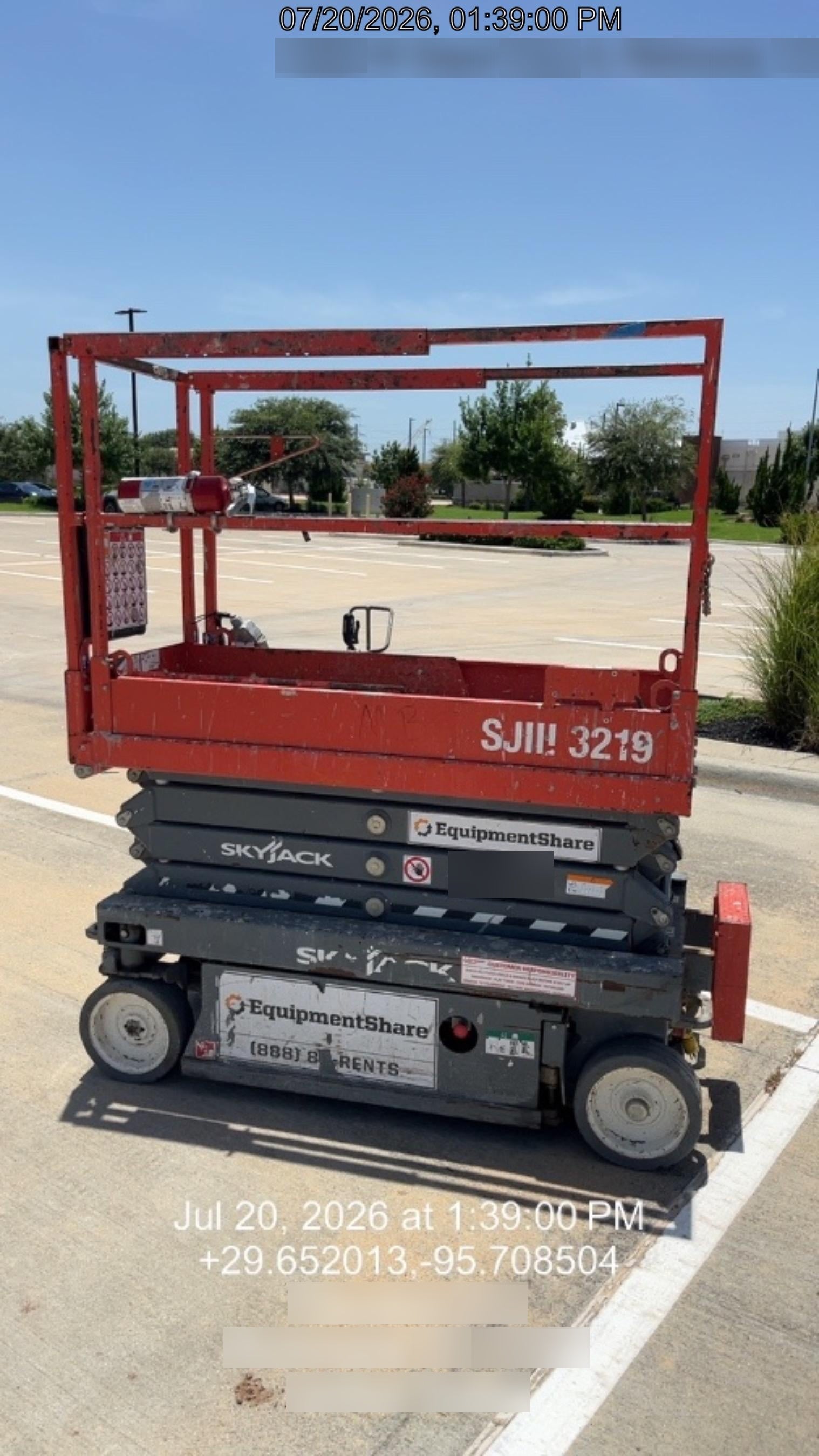 2019 Skyjack SJIII-3219 Standard Options, Trojan Batteries