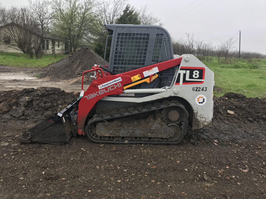 2020 Takeuchi TL8CR Cab/Heat/Air, 74hp, Hydraulic QC w/76" HD Bucket w/ Smooth Bolt on Edge, 76" HD Bucket w/Teeth