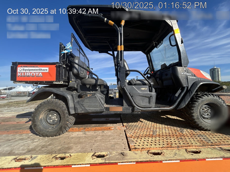 Kubota RTV-X1140W-H Kubota RTVX1140WH 4wd Utility Cart, LED Strobe, Windshield Tempered Glass, Pastic Canopy, Wire Harness Kit, Backup Alarm
