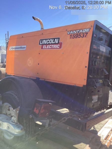 2021 Lincoln Electric Vantage 322 Vantage 322 Ready Pak 3 w/ Decals, ORANGE (includes trailer, cable rack, fender light kit) NO Telematics