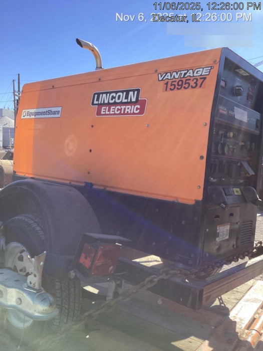 2021 Lincoln Electric Vantage 322 Vantage 322 Ready Pak 3 w/ Decals, ORANGE (includes trailer, cable rack, fender light kit) NO Telematics