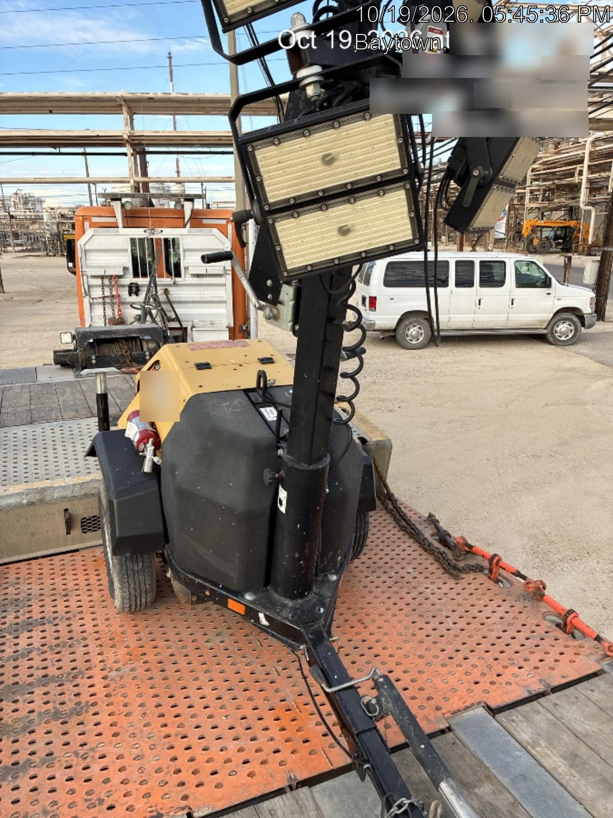2022 Allmand NLV3GR (4) LED Light Fixture 350W, 23' Vertical Mast, 3kW Prime, Towable, Deep Sea L401, Leveling Jacks, Yanmar T4F 5.8hp