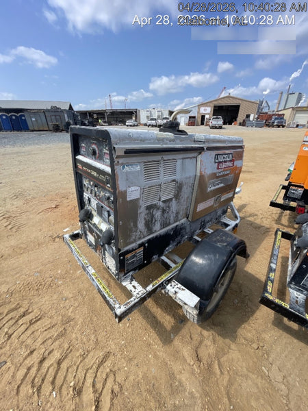 2019 Lincoln Electric Vantage 322 Welder Ready-Pak 3, Two wheel trailer, Fender and Light kit, Cable Rack